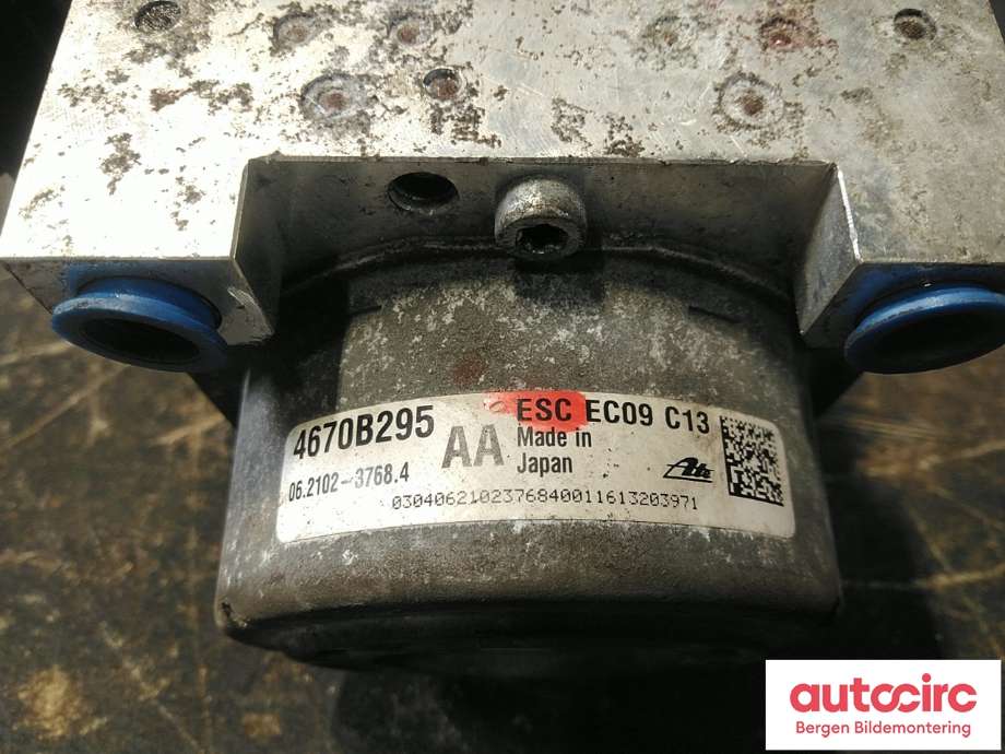 ABS sentral til Mitsubishi Outlander 2015-->> (Type III, Fase 2)  (MITSUBISHI|4670B296|)