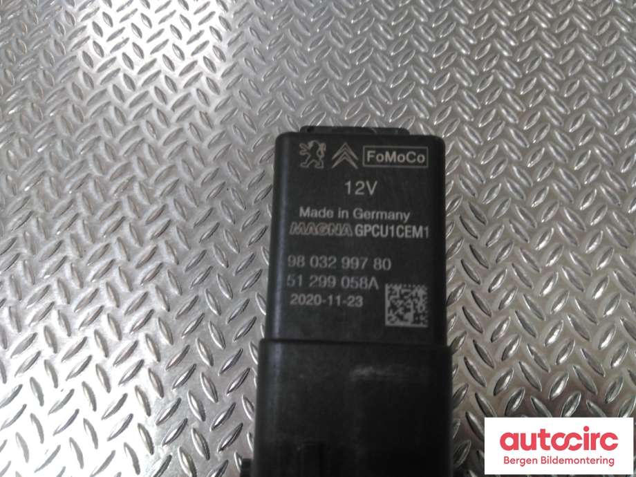 Rele gløde til Citroën Berlingo 2019-->> (Type III)  (CITROEN|98 032 997 80|)