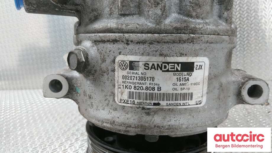 Aircondition kompressor til Škoda Superb 2008-2015 (Type II)  (SKODA|1K0 820 808 F|1K0 820 808 B|)
