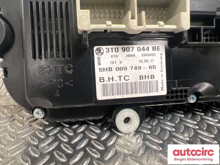Varmeapparat betjening til Škoda Superb 2008-2015 (Type II)  (SKODA|3T0 907 044 BE|)