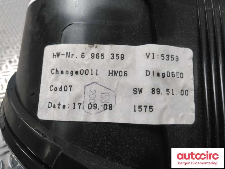Speedometer til BMW 5-Serie 2003-2010 (E60/E61) (E60/E61) (BMW|62 10 9 194 889|)