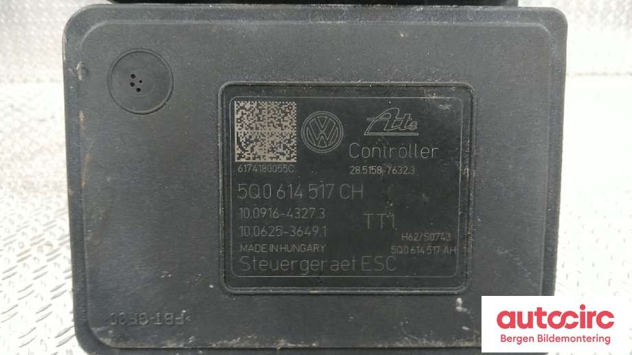 ABS sentral til VW Passat 2015-2019 (Fase 1) (B8) (B8) (VOLKSWAGEN|5Q0 614 517 CH|)