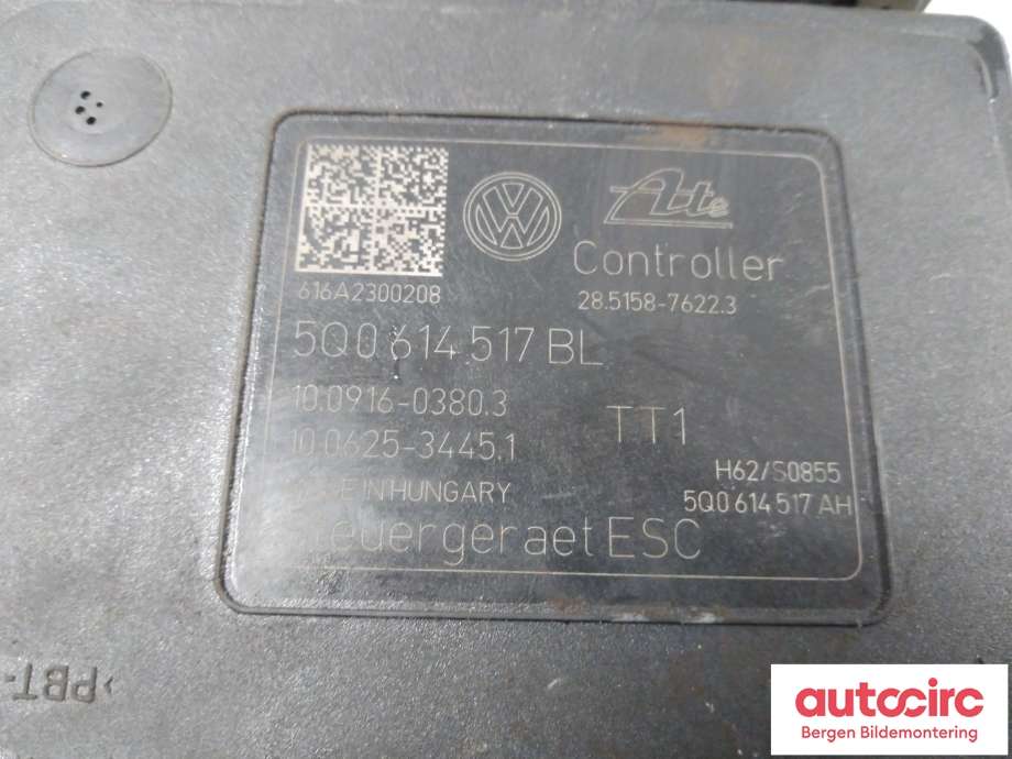 ABS sentral til VW e-Golf 2014-2017 (Fase 1)  (VOLKSWAGEN|5Q0 614 517 DB|)