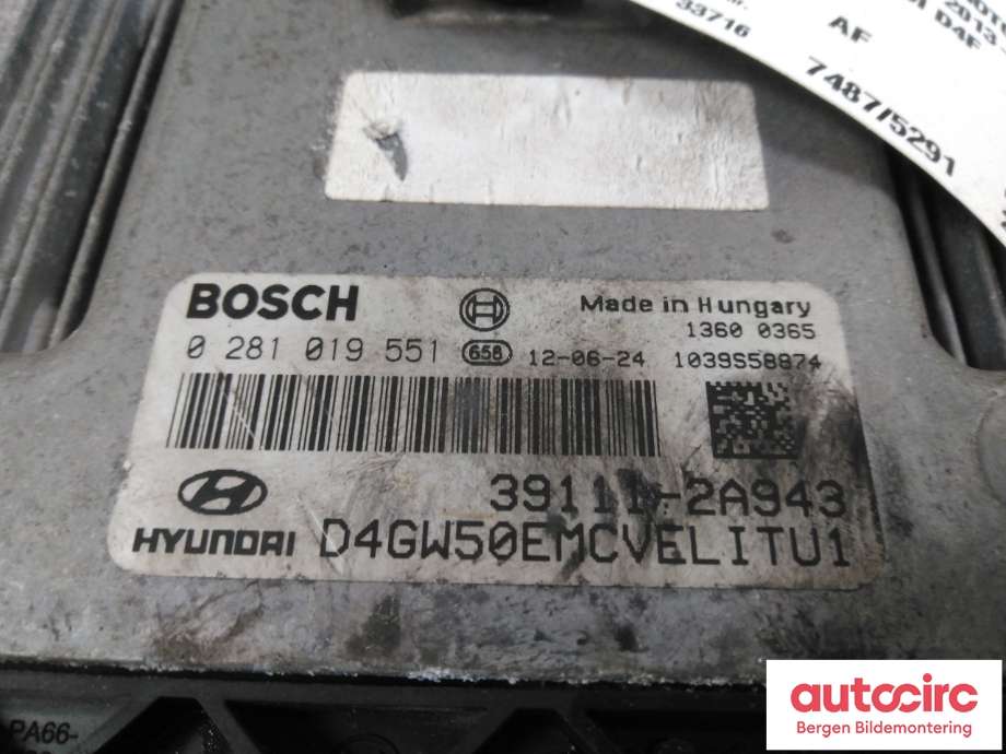 Styreenhet motor til Hyundai i30 2012-2017 (Type II) (HYUNDAI|39111 2A943|)