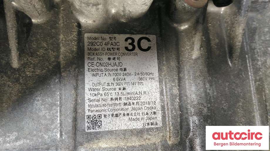 DCDC converter hybrid til Nissan NV200 2010-2019  (NISSAN|292C04FA3C|)