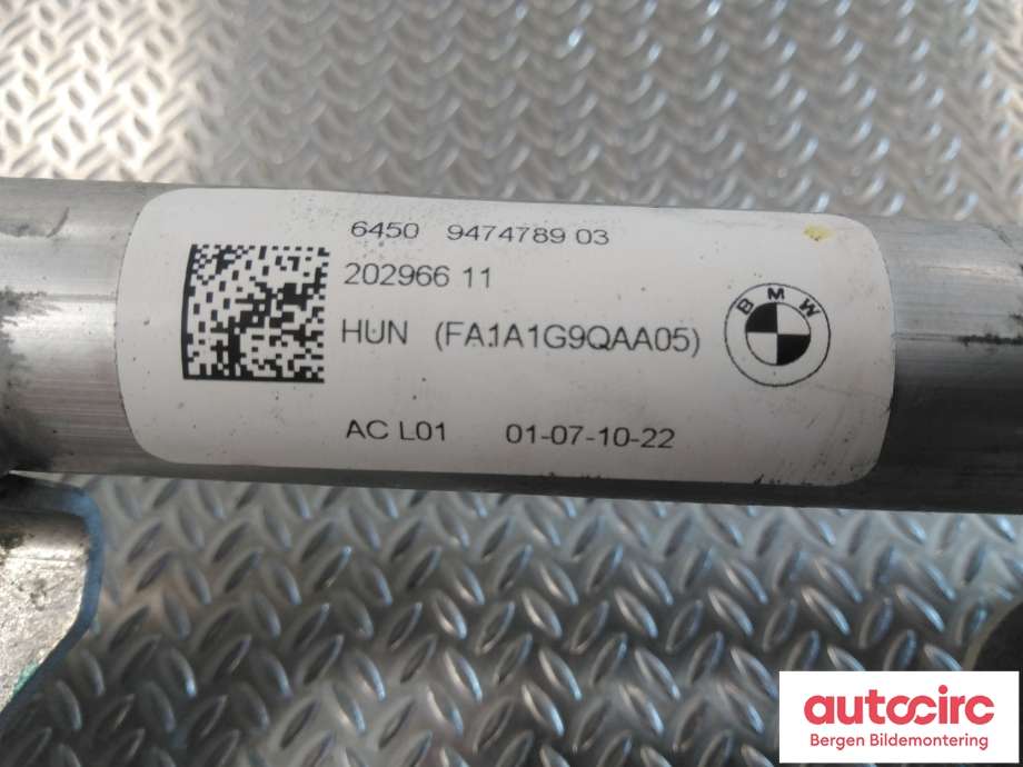 Aircondition rør til BMW i4 2021-->> (G26) (G26) (BMW|64 50 9 474 789|)