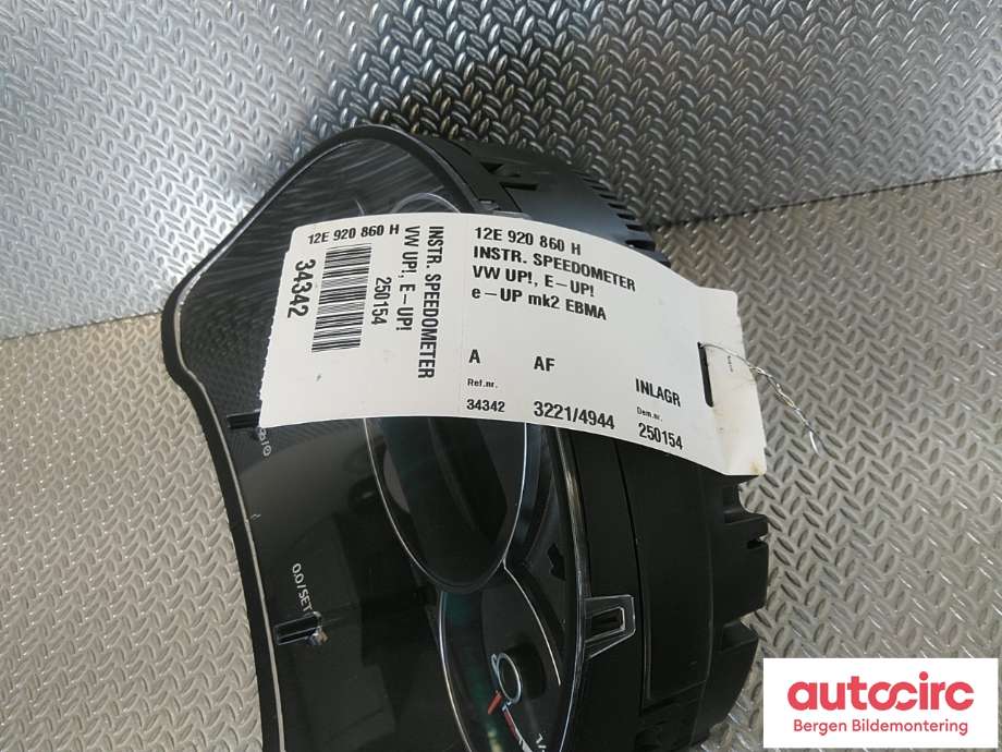 Speedometer til VW E-Up 2019-->>  (VOLKSWAGEN|12E 920 860 H|)