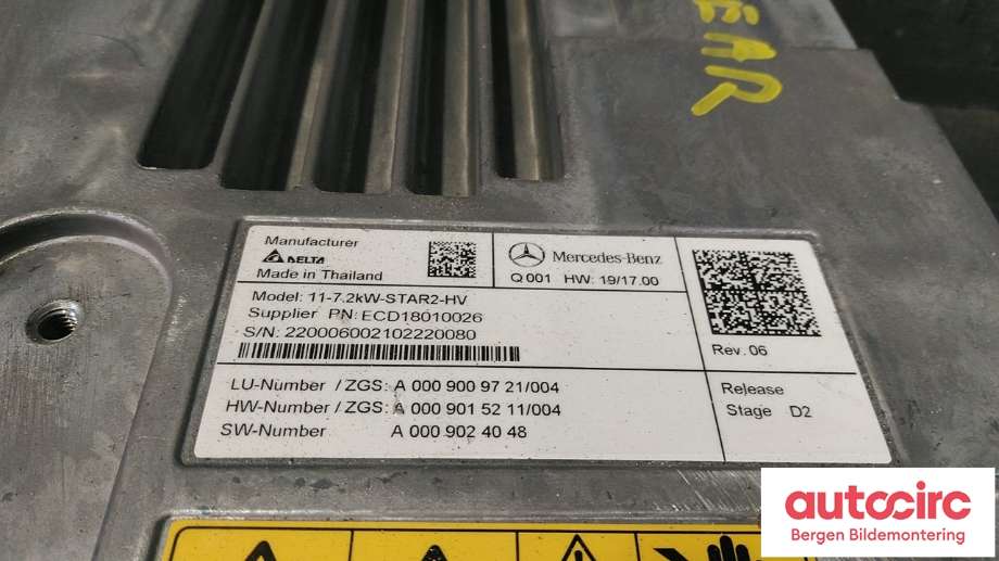 Inverter elbil til Mercedes EQC 2019-->> (MERCEDES|A 000 900 99 35|A 000 900 97 21|)