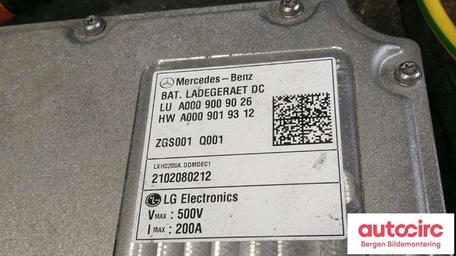 Batterilader (OBC - On Board Charger) til Mercedes EQC 2019-->>  (MERCEDES|A 000 900 53 35|A 000 900 90 26|)