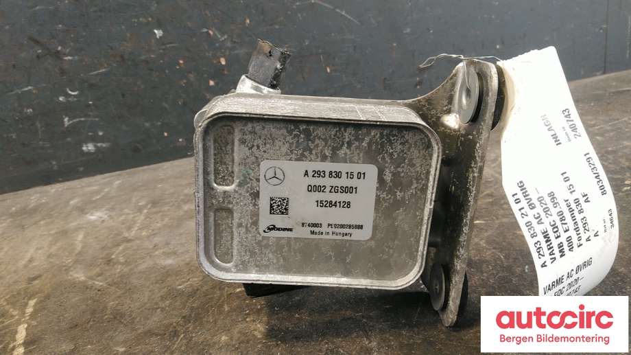 Varmeapparat diverse til Mercedes EQC 2019-->>  (MERCEDES|A 293 830 21 01|A 293 830 15 01|)