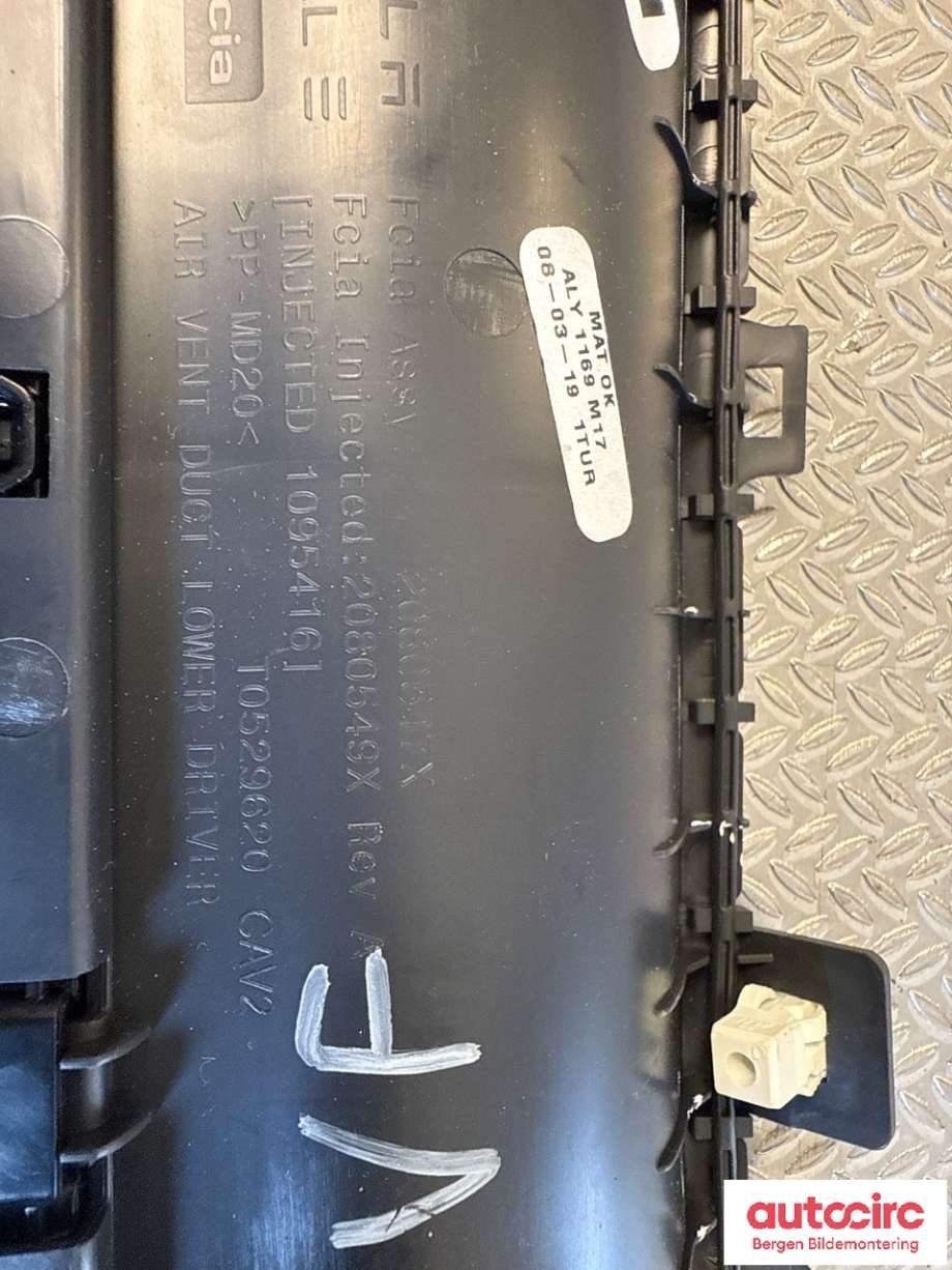 Dashbord friskluftdyse til Tesla Model 3 2018-2023 (Fase 1)  (TESLA|1083320-00-F|)