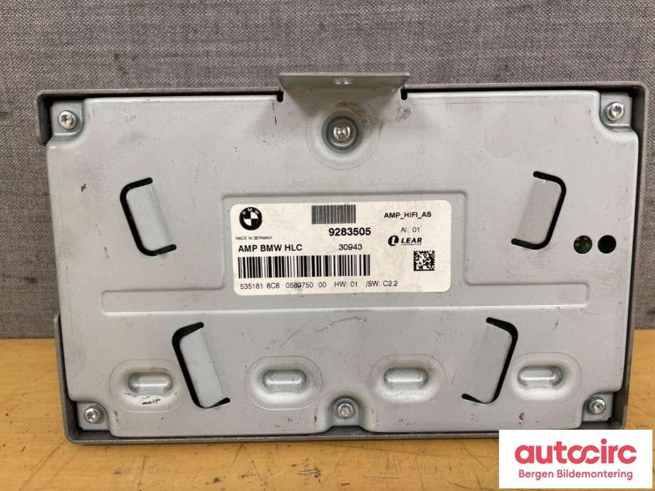 Bilstereo forsterker til BMW 1-Serie 2011-2015 (Fase 1) (F20/F21) (F20/F21) (BMW|65 12 9 312 452|65 12 6 841 970|9283505)