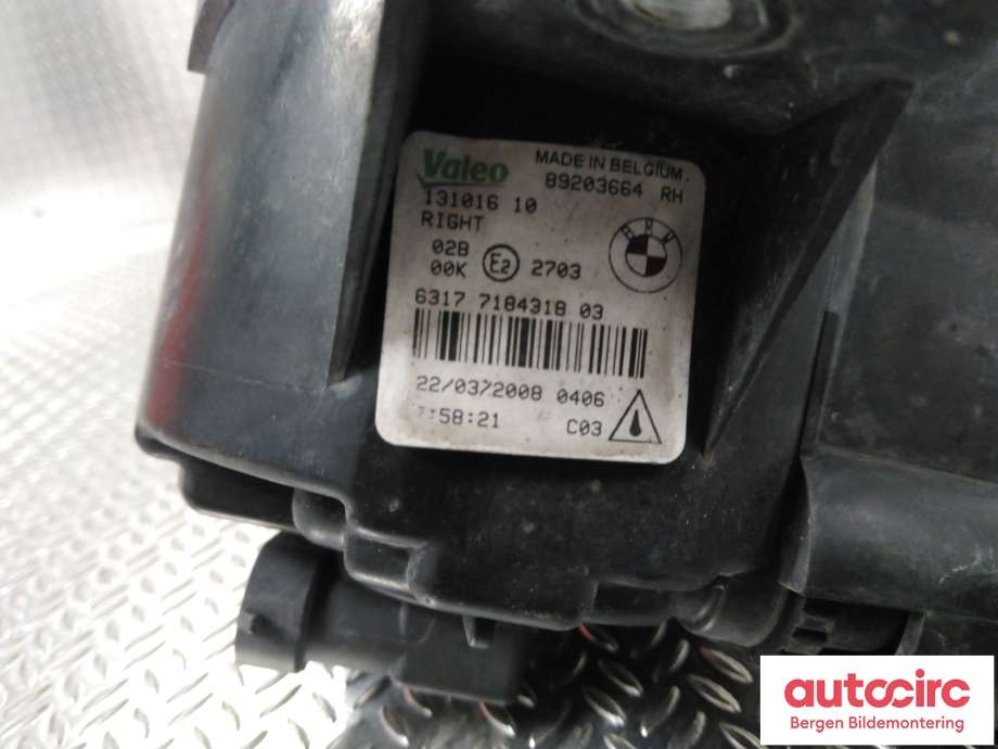 Tåkelykt høyre foran til BMW X5 2007-2013 (E70) (E70) (BMW|63 17 7 184 318|)