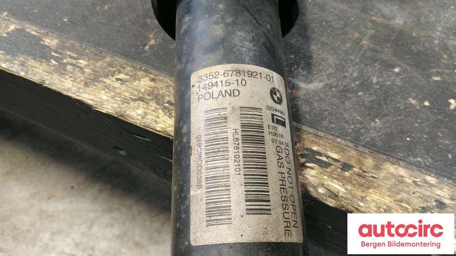 Støtdemper bak til BMW X5 2007-2013 (E70) (E70) (BMW|33 52 6 781 921|)
