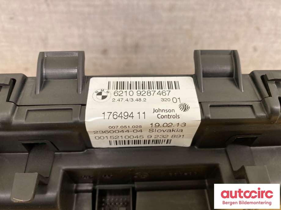 Instrumentpanel til BMW 1-Serie 2011-2015 (Fase 1) (F20/F21) (F20/F21) (BMW|62 10 8 794 223||6210 9287467)