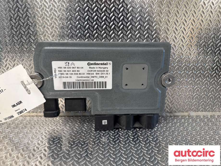 Styreenhet tenning til Peugeot Expert 2016-->> (Type III)  (PEUGEOT|98 184 596 80|)