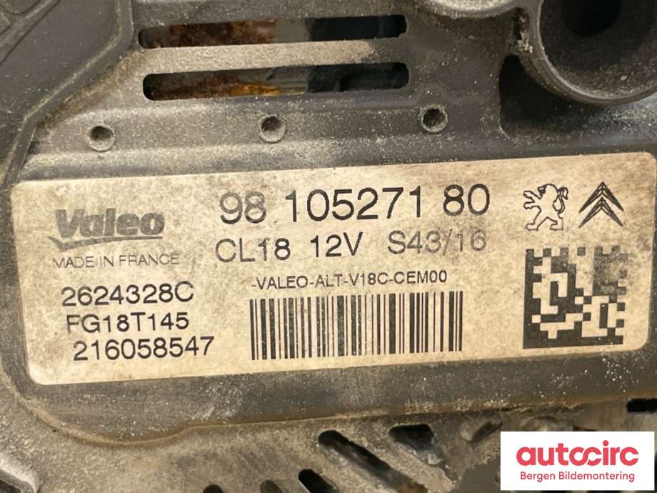 Dynamo til Toyota Proace 2016-->> (Type II) (TOYOTA|SU001A4986|)