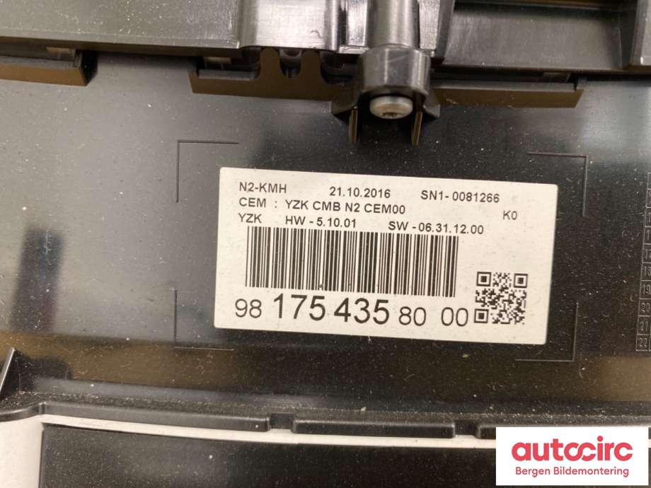 Speedometer til Toyota Proace 2016-->> (Type II) (TOYOTA|SU001A5021|)