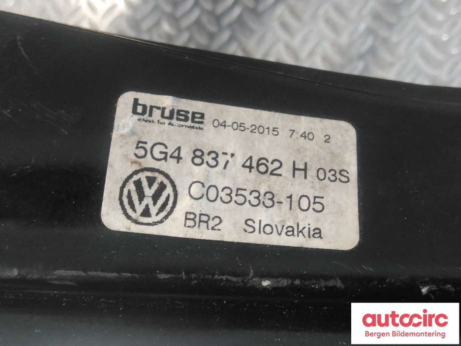 Ruteheis til VW e-Golf 2014-2017 (Fase 1)  (VOLKSWAGEN|5G4 837 462 H|)