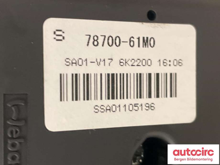 Takluke til Suzuki SX4 S-CROSS 2013-->> (Type II)  (SUZUKI|78700-61M01-PLT|)