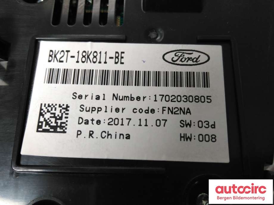 Bilstereo diverse til Ford Transit Connect 2018-->> Type II, Fase 2  (FORD|2190668|BK2T-18K811-BE|)