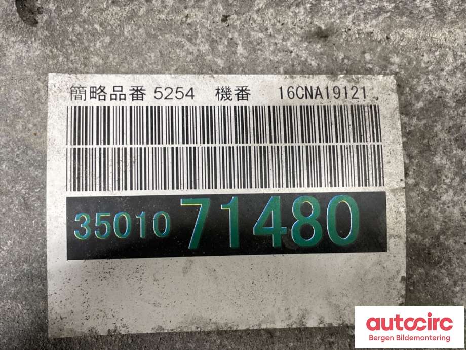 Girkasse automat til Toyota Hilux 2016-2020  (TOYOTA|350000K040|3500071480|)
