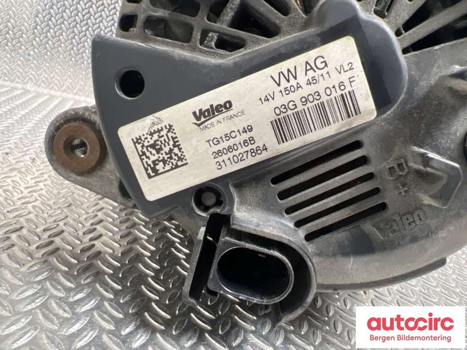 Dynamo til Audi Q5 2012-2017 (Type I, Fase 2)  (AUDI|03G 903 016 F|)