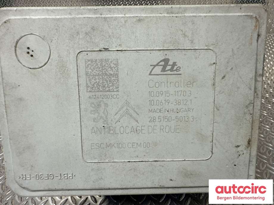 ABS sentral til Citroën DS3 2010-2019  (CITROEN|16 101 815 80|16 070 710 80|)