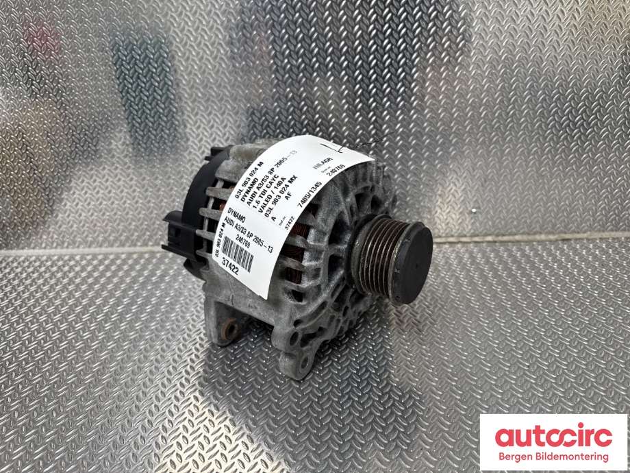 Dynamo til Audi A3, 2009-2012 (Type II, Fase 2) (AUDI|03L 903 024 M)