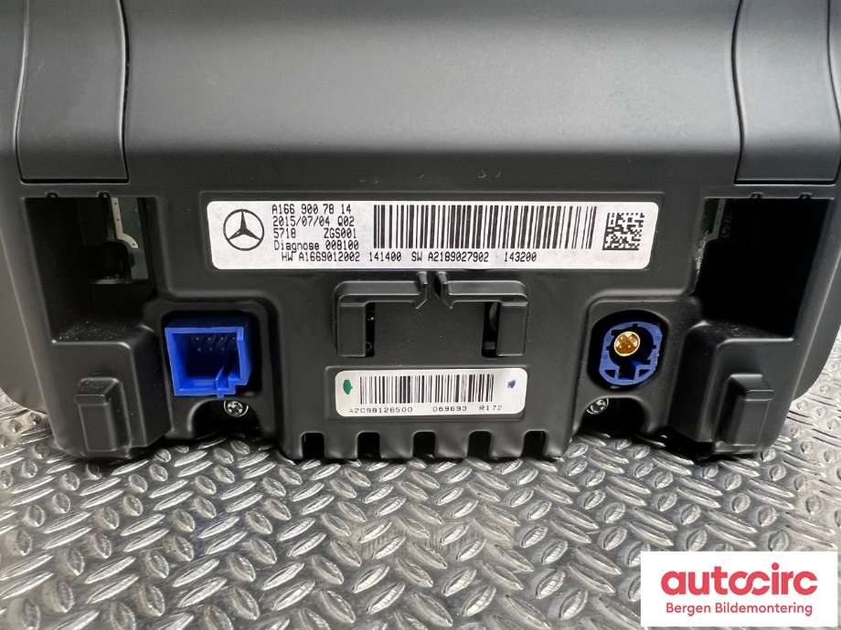 Multimedia display (MCU - Media Controller Unit) til Mercedes B-Klasse 2011-2018 (W246) (W246) (MERCEDES|A 166 900 78 14|)
