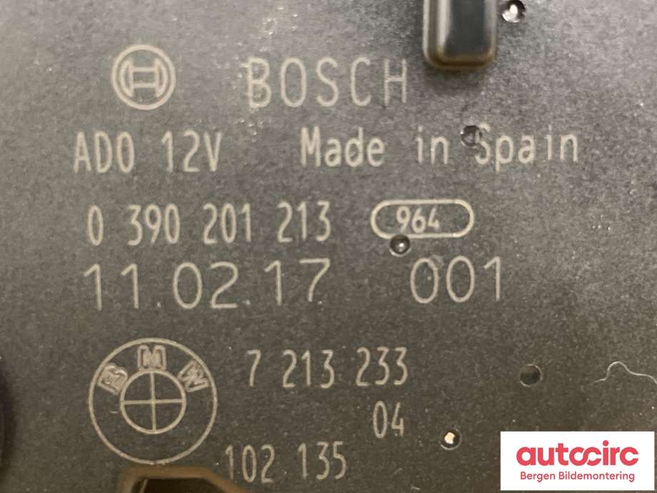 Viskermotor bakrute til BMW 5-Serie 2010-2017 (F10/F11) (F10/F11) (BMW|67637311415|)