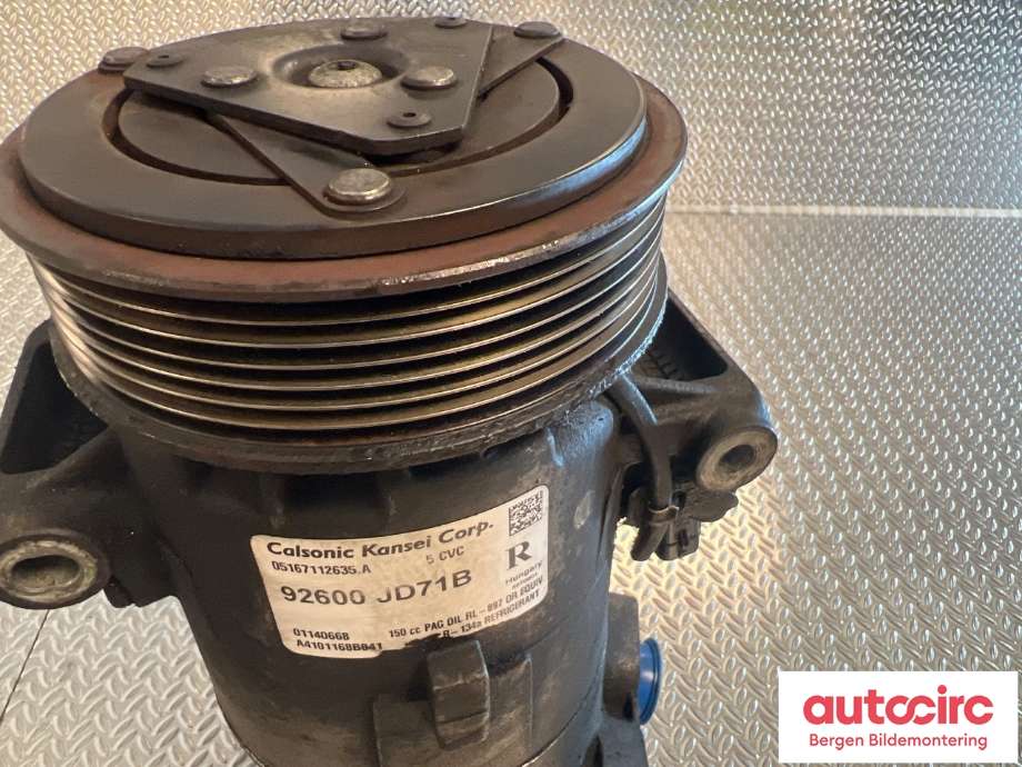 Aircondition kompressor til Nissan X-Trail 2007-2014 (T31) (T31) (NISSAN|92600JD71B|)