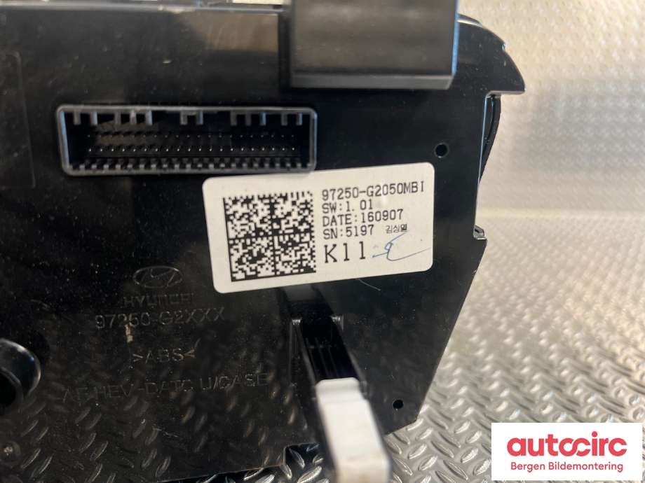 Varmeapparat betjening til Hyundai Ioniq Electric 2016-2019 (Fase 1) (HYUNDAI|97250G2050MBI|)