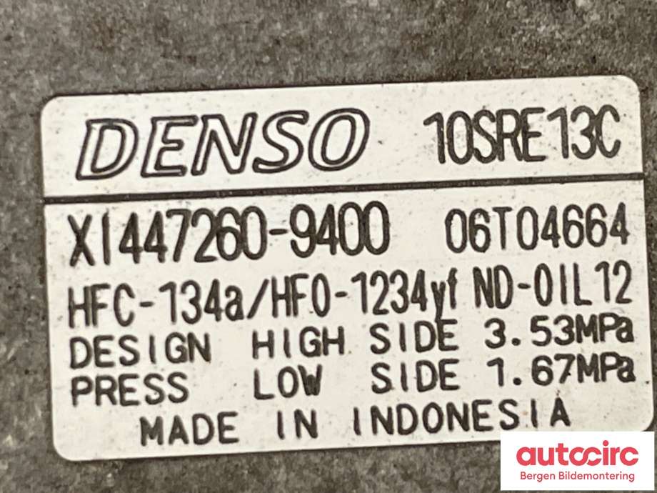 Aircondition kompressor til Suzuki SX4 S-CROSS 2013-->> (Type II)  (SUZUKI|95200-54PB0|10SRE13C)