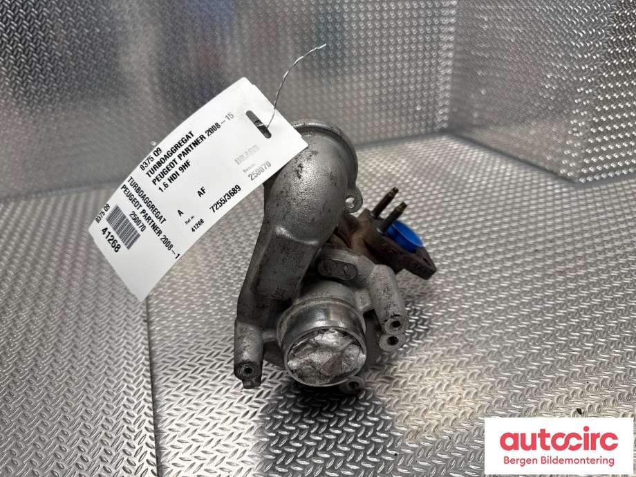 Turbo til Peugeot Partner 2008-2015 (Type II, Fase 1)  (PEUGEOT|0375 Q9|)