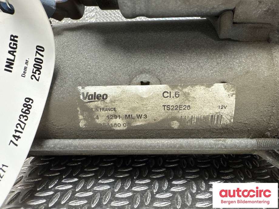 Starter diesel til Peugeot Partner 2008-2015 (Type II, Fase 1)  (PEUGEOT|5802 AE|)