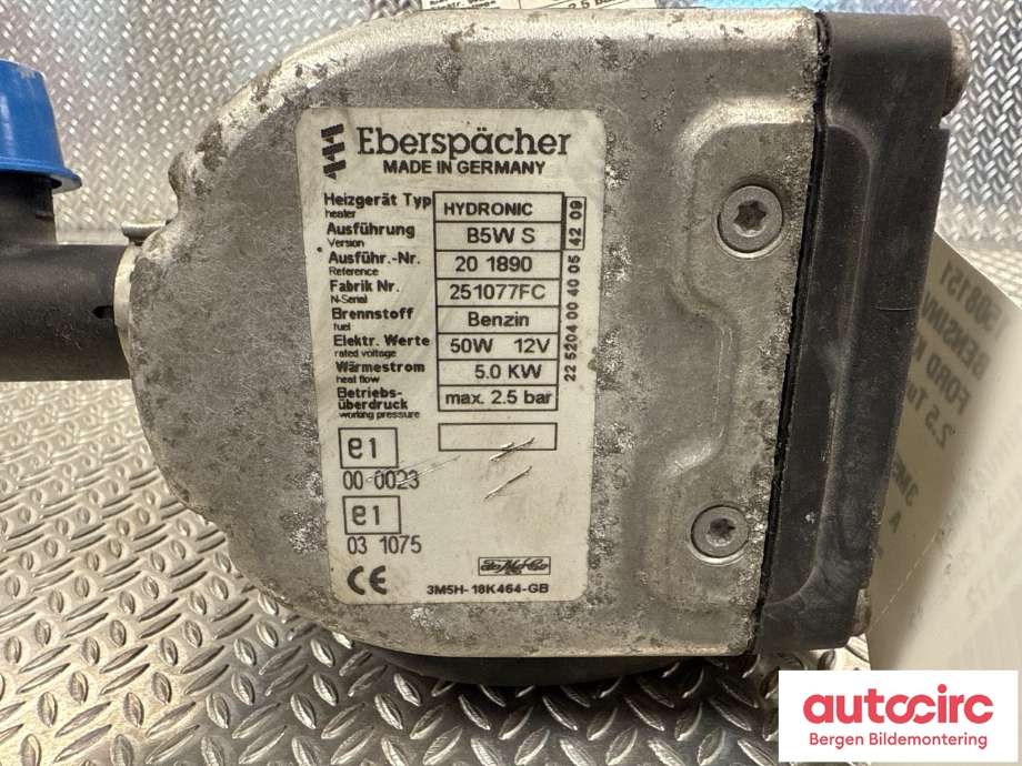 Bensinvarmer til Ford Kuga 2008-2012 (Type I)  (FORD|1508151|3M5H-18K464-CM|)