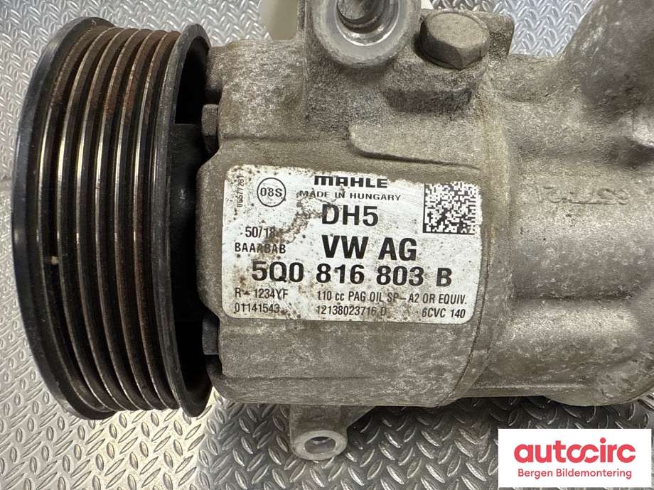 Aircondition kompressor til Škoda Octavia 2017-2020 (Type III, Fase 2)  (SKODA|5Q0 816 803 D|5Q0 816 803 B|)