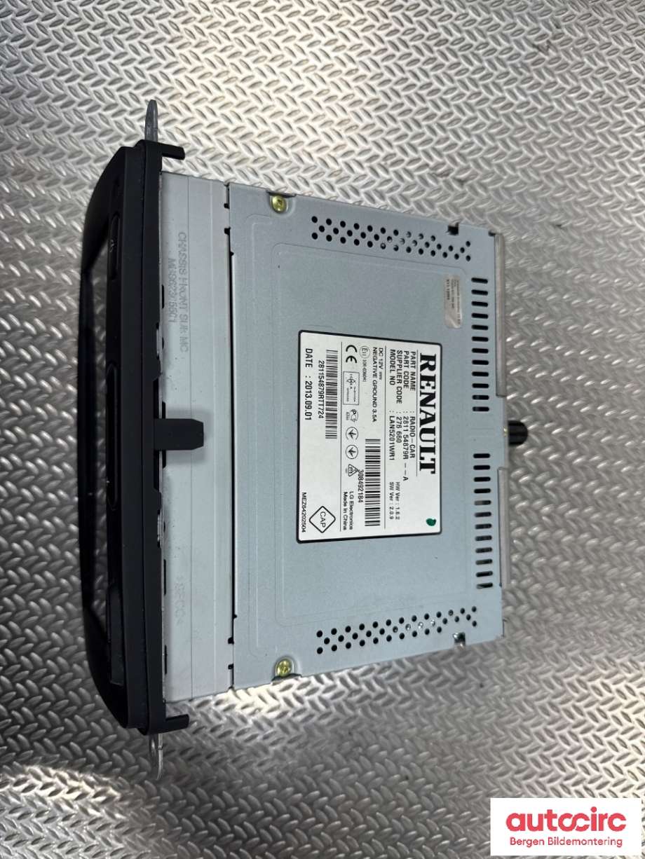 Bilstereo til Renault Captur 2013-2020 (Type I) (RENAULT|281158113R|)