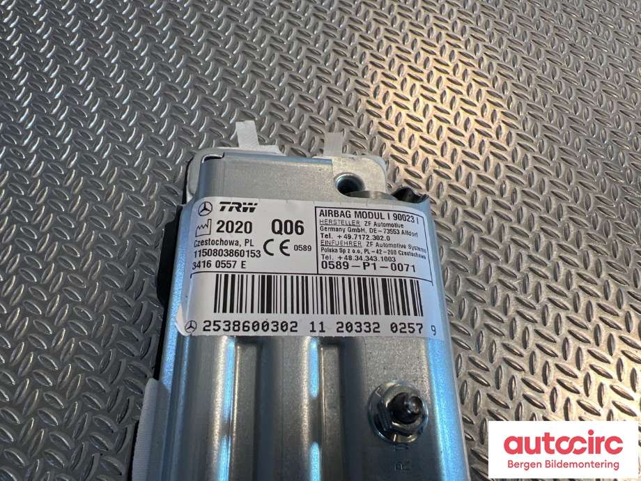Airbag kne til Mercedes EQC 2019-->> (MERCEDES|A 253 860 03 02|)