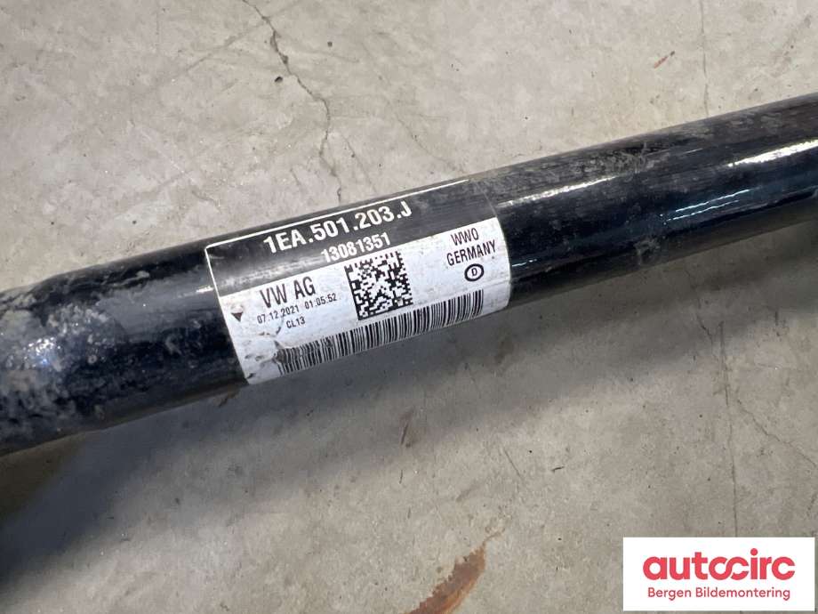 Drivaksel venstre bak, elbil til Audi Q4 e-tron 2021-->>  (AUDI|1EA 501 201 F|1EA 501 203 J|)