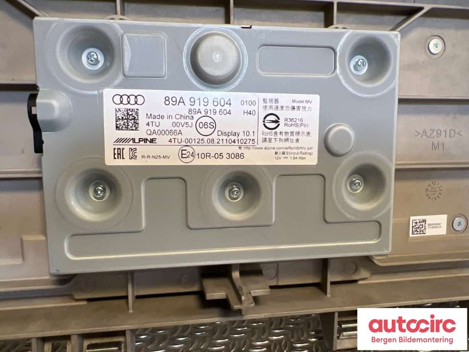 Multimedia display (MCU - Media Controller Unit) til Audi Q4 e-tron 2021-->>  (AUDI|89A 919 604 B|89A 919 604|)