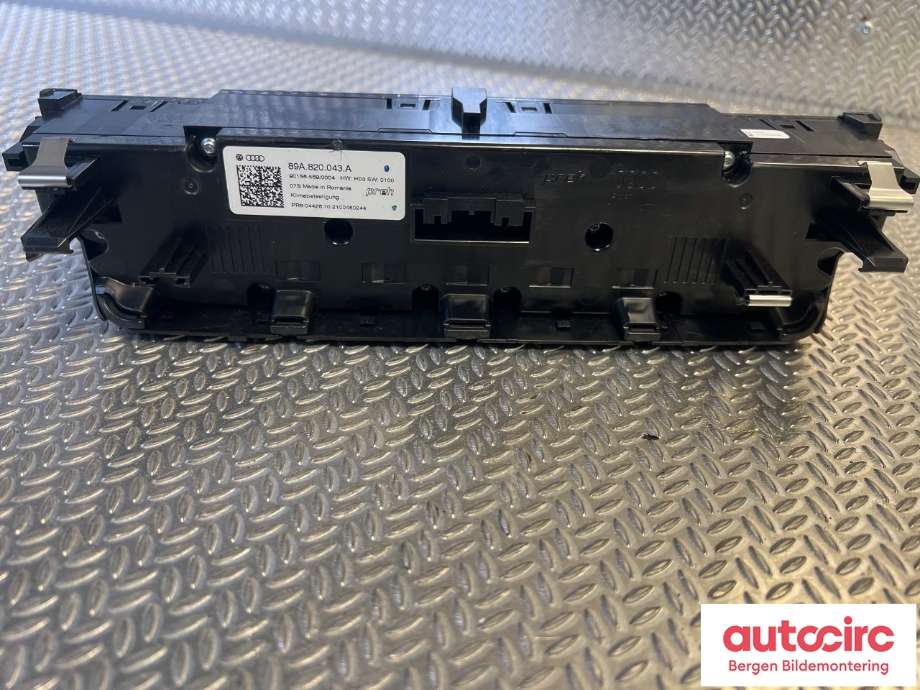 Varmeapparat betjening til Audi Q4 e-tron 2021-->>  (AUDI|89A 820 043 F|89A 820 043 A|)