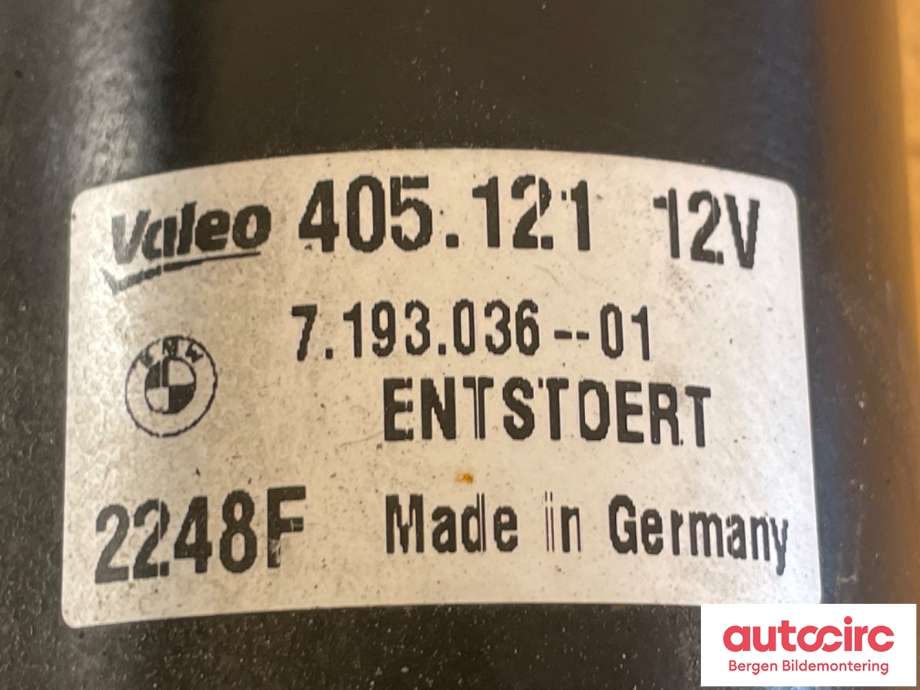 Viskermotor frontrute til BMW 1-Serie 2004-2011 (E81/E82/E87/E88) (E81/E82/E87/E88) (BMW|61 61 7 192 963|7.193.036-01)