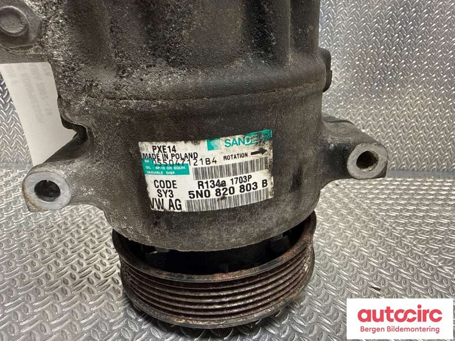 Aircondition kompressor til Škoda Fabia 2010-2014 (Type II, Fase 2) (SKODA|1K0 820 808 F|5N0 820 803 C|5K0 820 803 K)