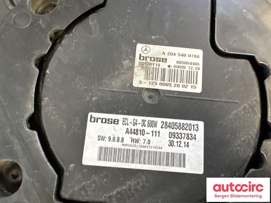 Kjølevifte til Mercedes B-Klasse 2011-2018 (W246) (W246) (MERCEDES|A 204 906 68 02|)
