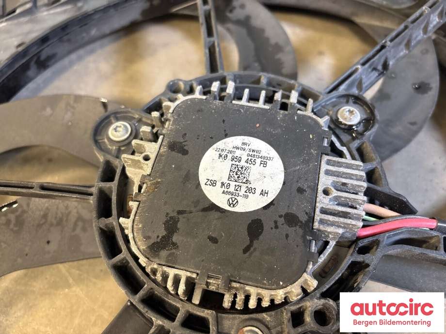 Kjølevifte til Audi A3 2009-2012 (Type II, Fase 2) (AUDI|1K0 959 455 FB|)