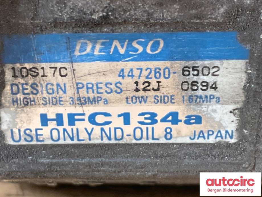 Aircondition kompressor til Mitsubishi Pajero 2007-2016 (Type IV, Fase 1)  (MITSUBISHI|7813A085|447260-6502)