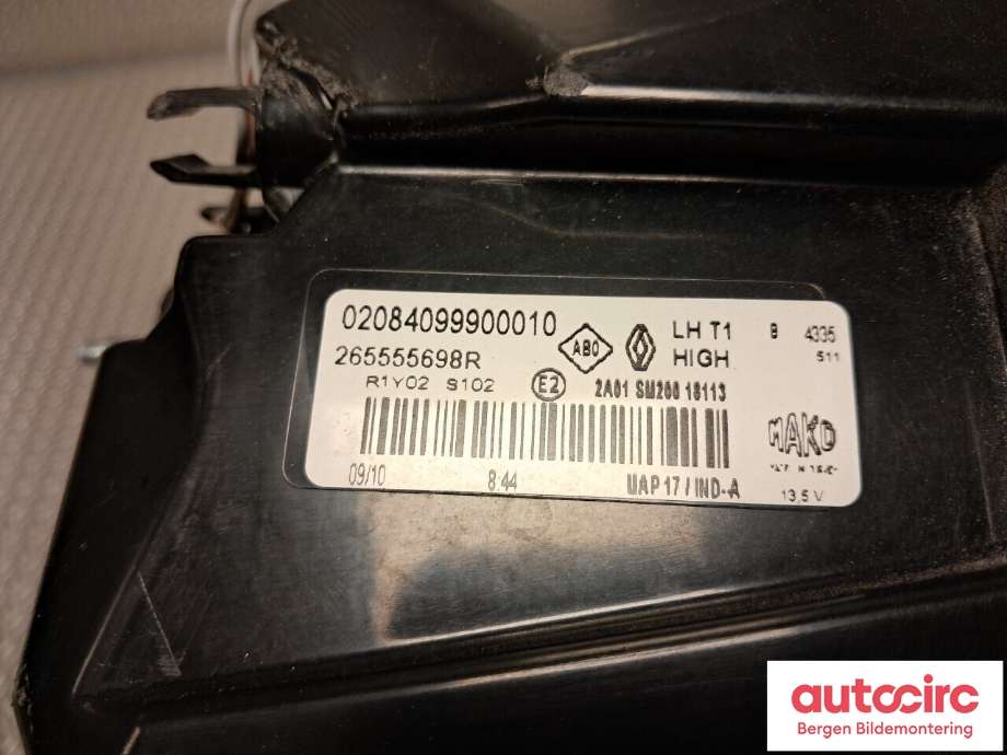 Baklykt venstre til Renault Captur 2020-->> (Type II) (RENAULT|265555698R|)