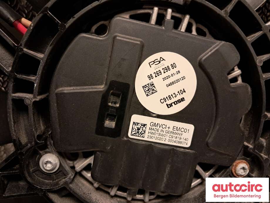 Kjølevifte til Peugeot 2008 2019-->> (Type II)  (PEUGEOT|98 269 298 80|)